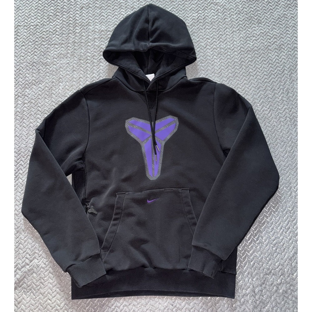 Nike Kobe Dri-FIT Men's Pullover Basketball Hoodie Black Purple Size Small